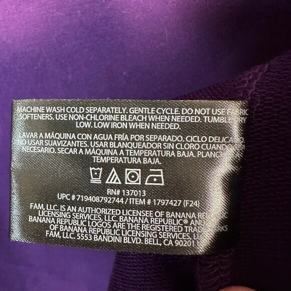 Banana Republic soft long sleeve t-shirt dark purple normcore casual plus size ￼ - Picture 7 of 10